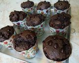 Foto langkah ke 5 dari resep Choco banana muffin.