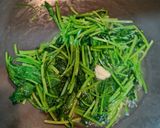大火快炒菠菜的食譜步驟2照片