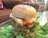 A picture of step 10 of Zinger Burger.