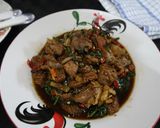Foto langkah ke 3 dari resep Kangkung Sapi Lada Hitam (dengan Pronas saus lada hitam).