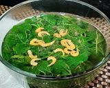 Hình bước làm 3 của món Canh rau dền cơm nấu tôm khô