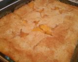 A picture of step 5 of Peach Cobbler.
