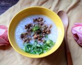 Hình bước làm 3 của món Cháo thịt bò băm xào