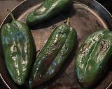 A picture of step 4 of Shrimp-Stuffed Poblano Peppers in Chipotle Cream Sauce.