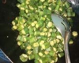 A picture of step 2 of Lady finger veg.
