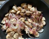 A picture of step 2 of Mushroom Risotto.