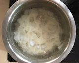 A picture of step 6 of Fresh farfalle(bow-tie/butterfly) pasta with roasted yellow pepper alfredo sauce.