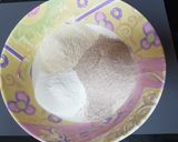 A picture of step 1 of Ragi cabbage roti.