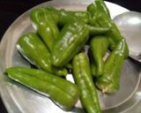 A picture of step 1 of Soya stuffed Mirchi.