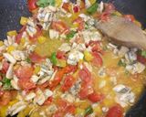 A picture of step 6 of Spaghetti alla pescatora povera. Poor fisherman's spaghetti.