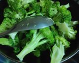 A picture of step 2 of Pan-asian Broccoli salad.