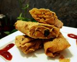 A picture of step 6 of Papad Rolls💕.