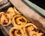 A picture of step 5 of Pecan/Jam Cinnamon Rolls.