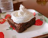 Hình bước làm 1 của món Brownie và sốt kem 🍦