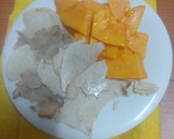 Foto del paso 1 de la receta: Carpaccio de papaya y pata asada receta express