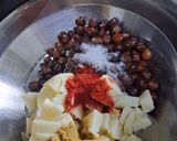 A picture of step 5 of Tortilla papdi chaat.