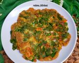 Foto langkah ke 4 dari resep Telur Dadar Daun Melinjo.