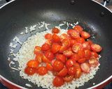 A picture of step 4 of Spaghetti al Pomodoro.