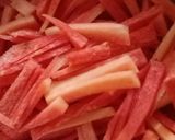 A picture of step 1 of Instant Carrot Achar.