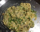 A picture of step 2 of Raw Banana Patties.