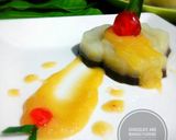 Foto langkah ke 4 dari resep Chocolate and Mango Pudding with Mango Sauce (#pr_puding).
