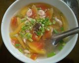 Hình bước làm 3 của món Canh đu đủ nấu tép