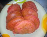 A picture of step 2 of Red velvet Pancake.