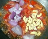 A picture of step 1 of Kaju curry.
