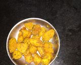 A picture of step 4 of Rajasthani Besan gatte curry.