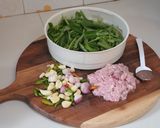 รูปขั้นตอนการทำที่ 1 ของ ผักบุ้งผัดกะปิใส่หมูสับ