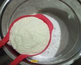 A picture of step 1 of Homemade Eggless Chocolate Cake Premix.