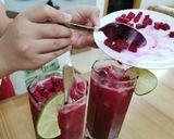 Hình bước làm 7 của món Hồng trà Thanh Long