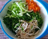 A picture of step 1 of Bakwan sayur (vegetables friters).