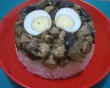 Foto langkah ke 7 dari resep Nasi Tim ayam jamur sintake.