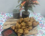 A picture of step 3 of Maharashtrain snacks Onion potato spinach pakora.