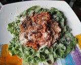 Foto del paso 4 de la receta: Pasta de espinacas y salsa ragù con callampas secas