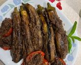 A picture of step 5 of Stuffed eggplants; vegetarian food 🍆🧄.