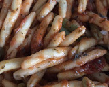Foto del paso 3 de la receta: Fusilli al pomodoro y berenjena, con quesos gratinados