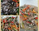 Foto langkah ke 3 dari resep Tumis Jantung Pisang Mercon.