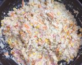 Foto del paso 5 de la receta: Tarta multicolor de pescado con guarnición de arroz