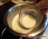 Φωτογραφία βήματος 2 της συνταγής Panna cotta με γάλα καρύδας, σε... χρώματα ροδάκινου
