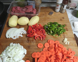Foto del paso 2 de la receta: Ternera con verduras y salsa de mandarinas