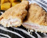 Foto del paso 10 de la receta: 🍗🧀🥓Milanesas de pollo rellenas, horneadas y con un toque diferente 🥓🧀🍗