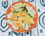 Hình bước làm 6 của món Mì xào tôm