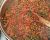 A picture of step 7 of Green peas aka minji soup.