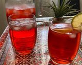 A picture of step 1 of Rooh-afza (red syrup).