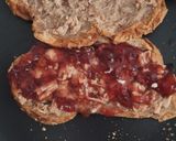 A picture of step 2 of Savory cheesecake sandwich.