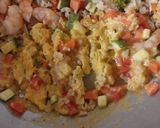 A picture of step 4 of Brown Fried Rice with Shrimp.