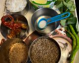 A picture of step 1 of Curd rice.