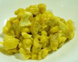 รูปขั้นตอนการทำที่ 2 ของ สลัดฟักทองมันฝรั่งอกไก่ไข่ต้มนมสด